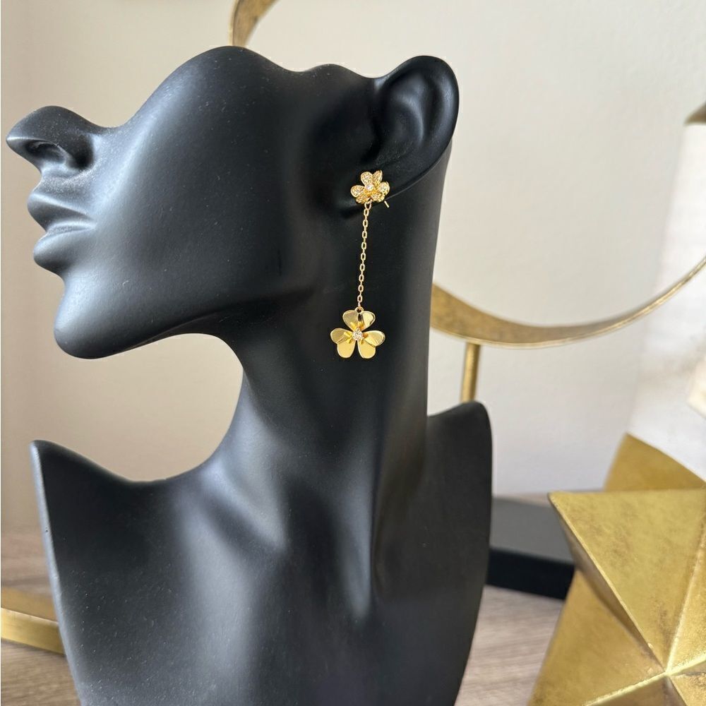 Flower earrings N499 - Picture 4 of 4
